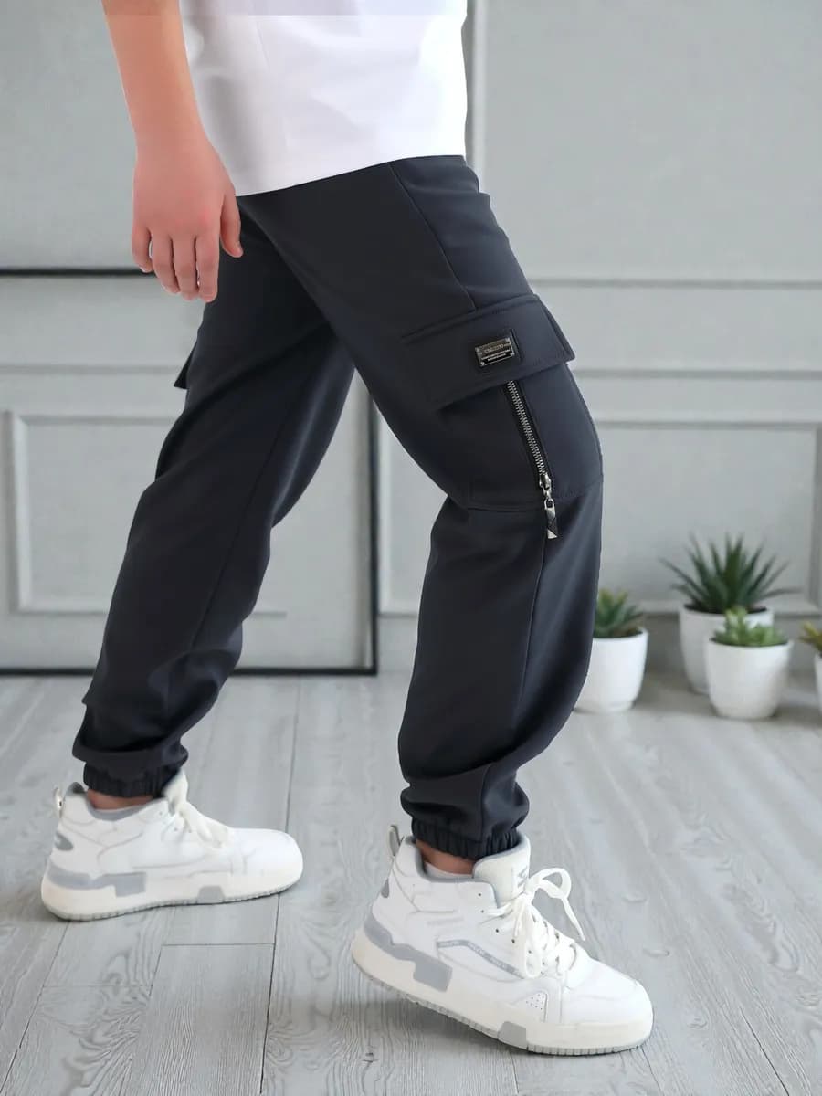 Брюки джоггеры утепленные с начесом