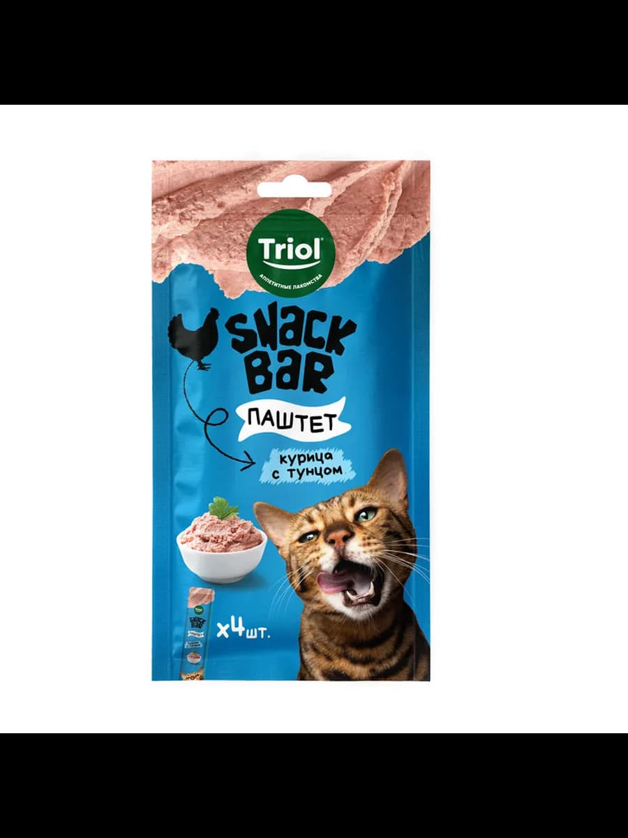 Лакомство для кошек "Паштет из курицы с тунцом", 40г