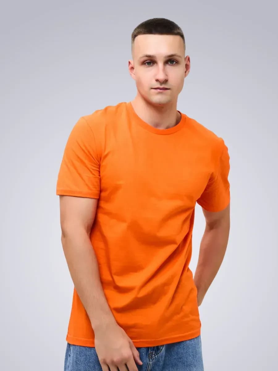 Футболка хлопок однотонная базовая