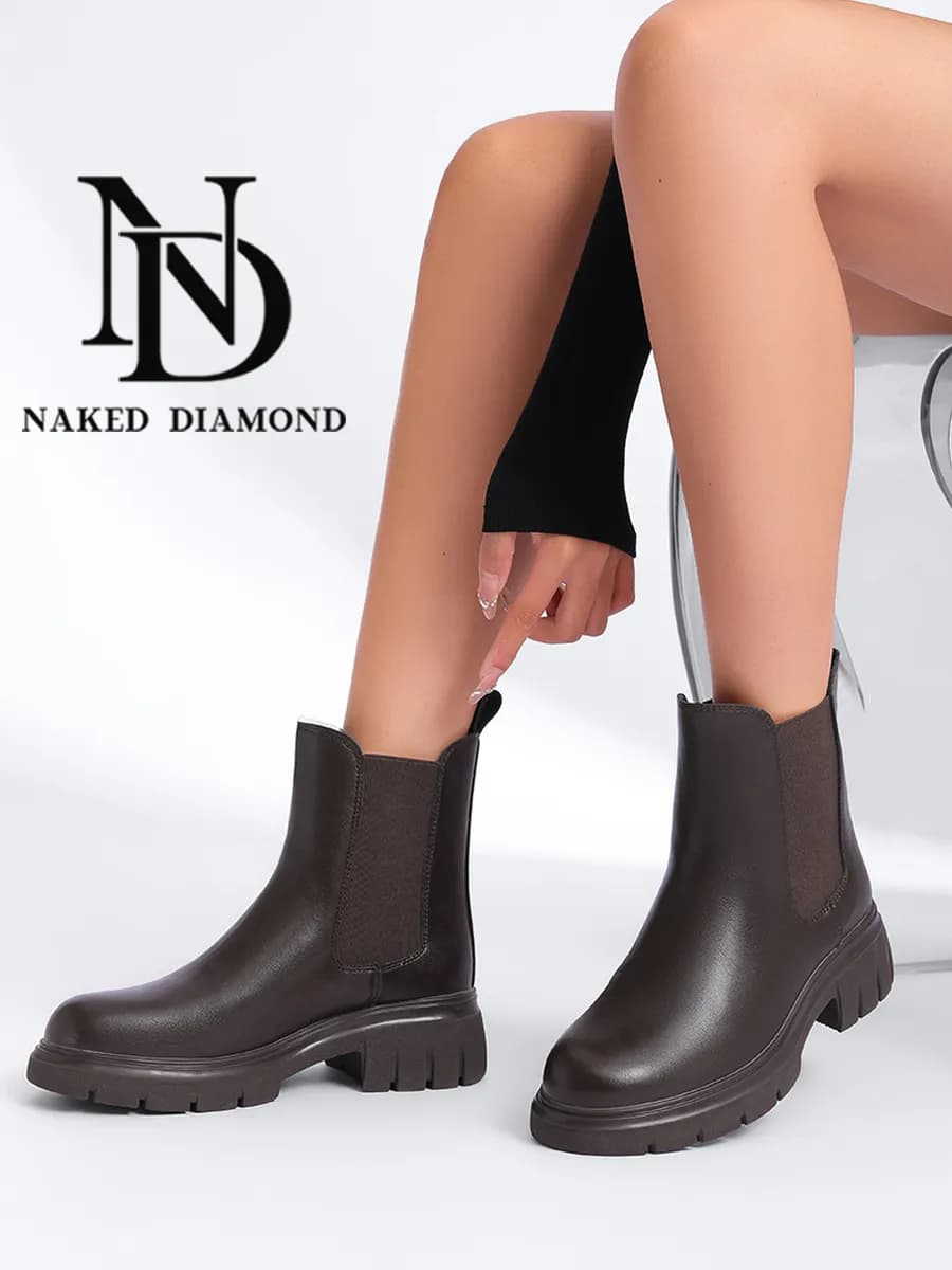 Ботинки демисезонные челси на каблуке