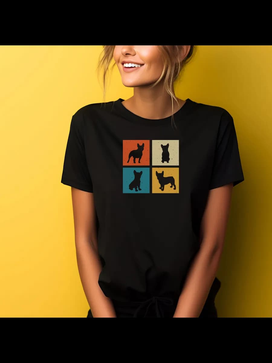 Футболка "Французский бульдог в квадрате"