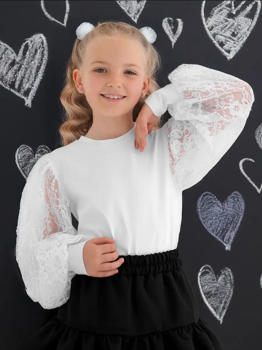 Блузка нарядная школьная водолазка