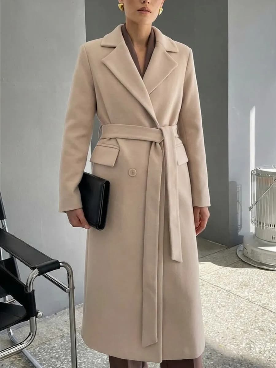 Длинное демисезонное Пальто веснаосень