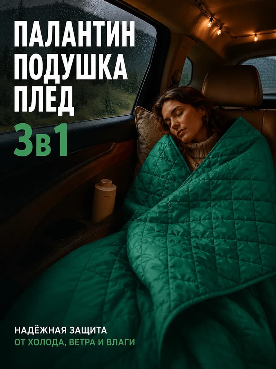 Плед с рукавами пончо в подарок