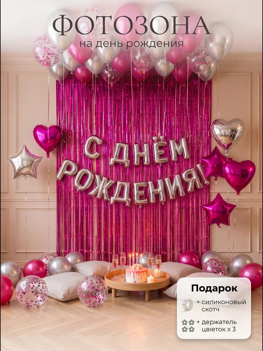 Воздушные шары фотозона с днём рождения