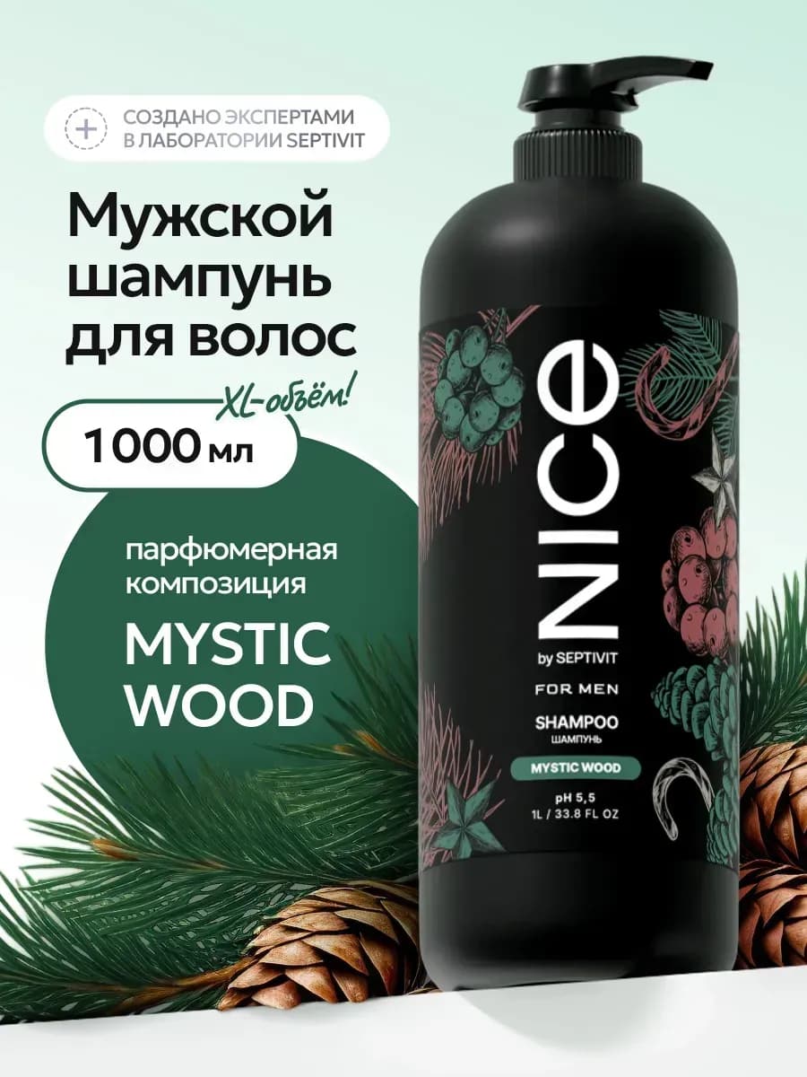 Шампунь для волос мужской NICE Mystic Wood 1л