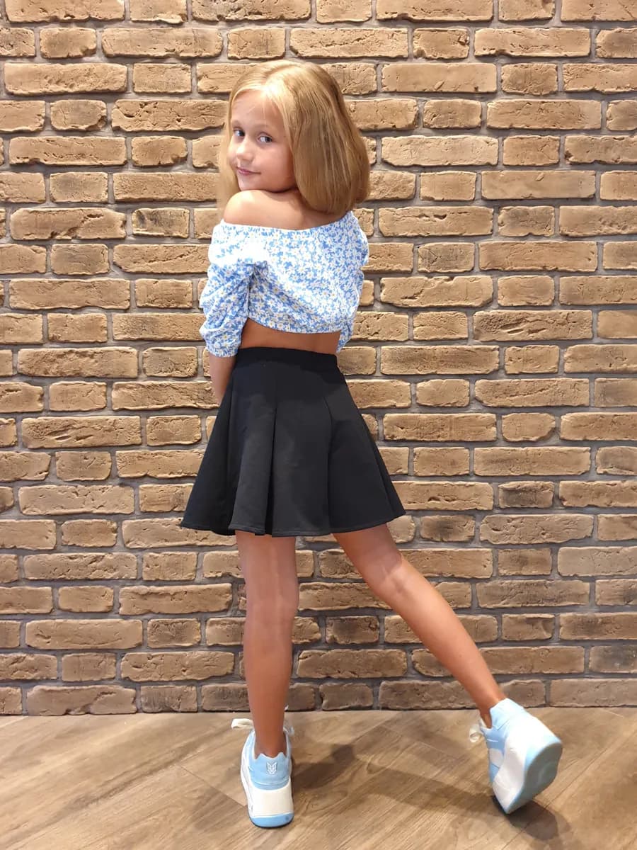 Юбка шорты трикотажные для детей в школу
