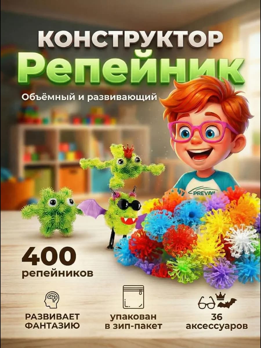 Конструктор липучка репейник
