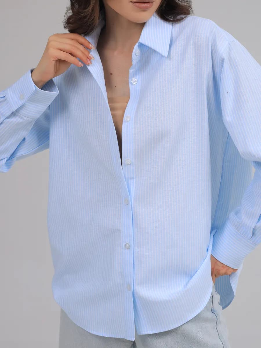 Рубашка в полоску оверсайз