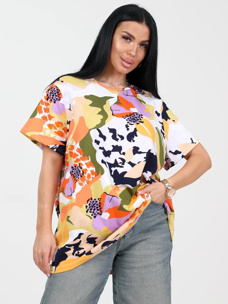 Футболка оверсайз с принтом