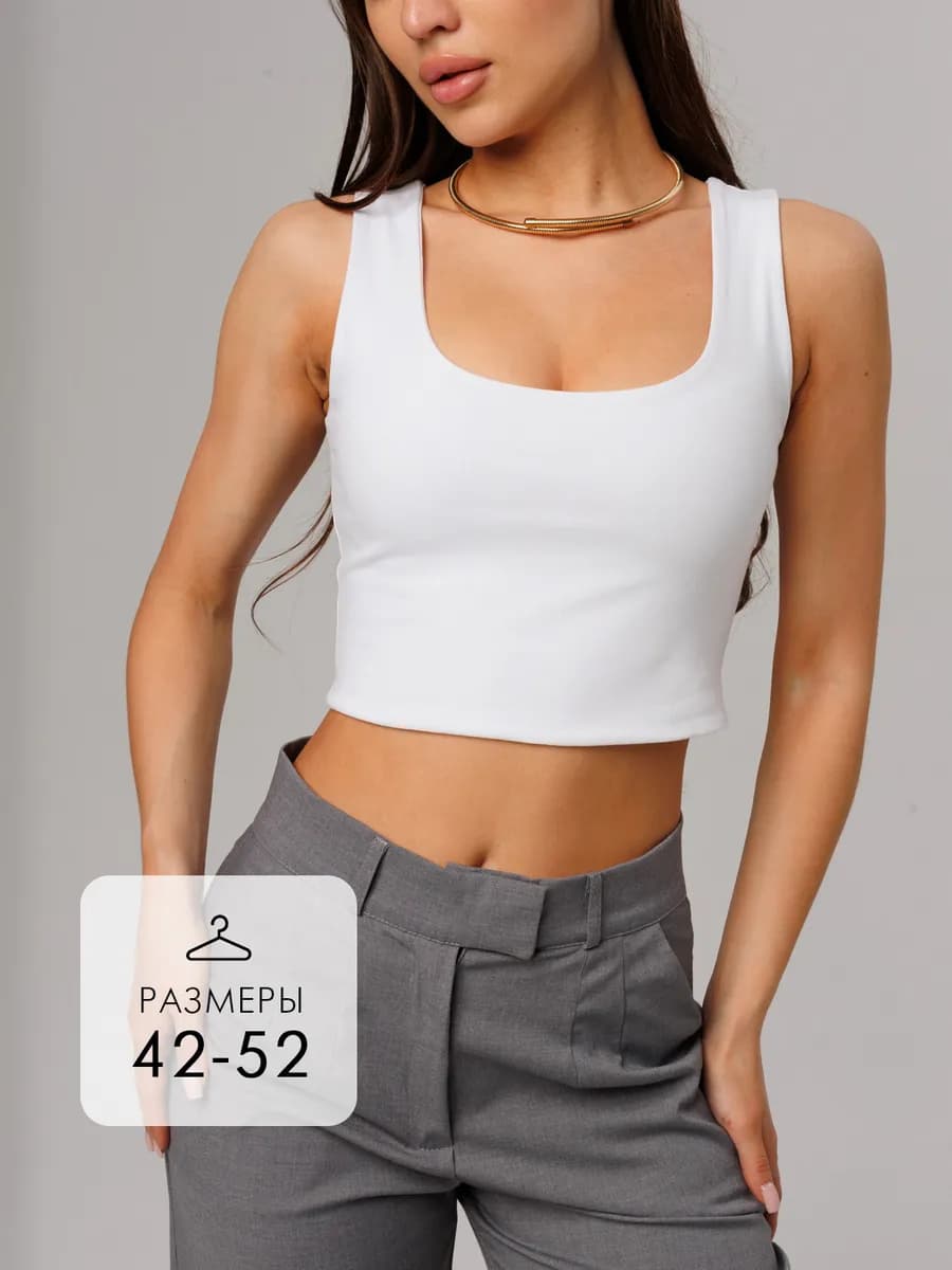 Кроп топ двойной укороченный под пиджак