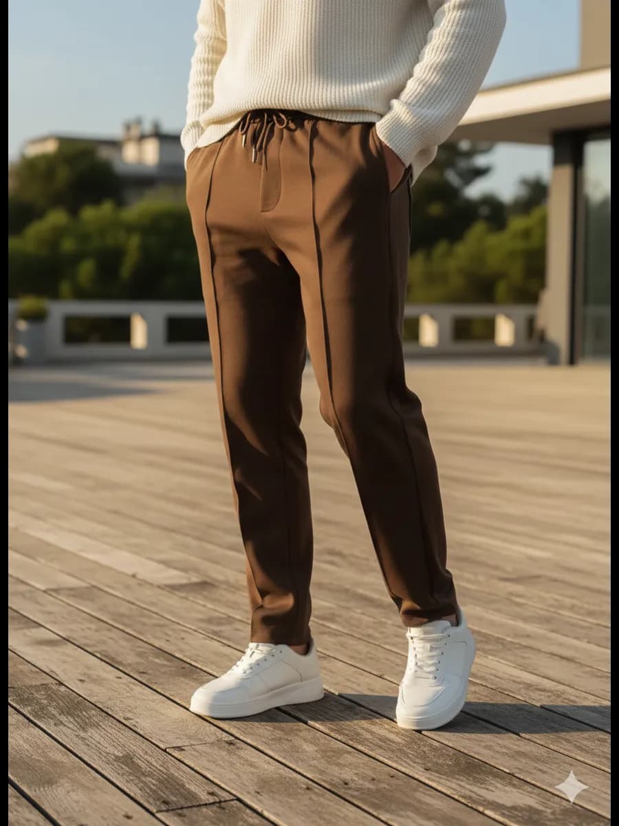 Брюки со стрелками на резинке