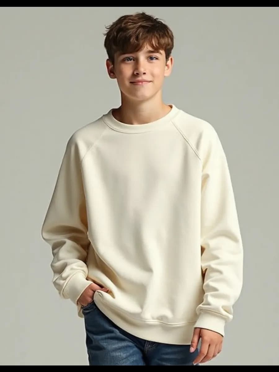 Свитшот оверсайз 7-15 лет без начеса для подростка
