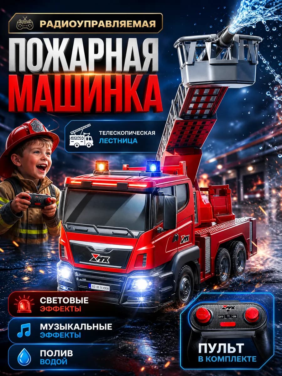 Пожарная машинка на радиоуправлении