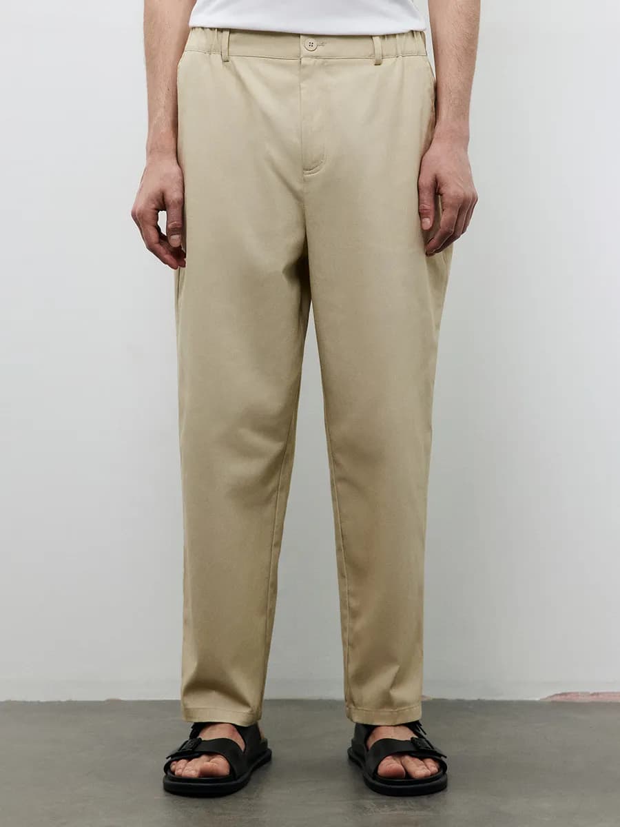 Брюки зауженные из хлопка