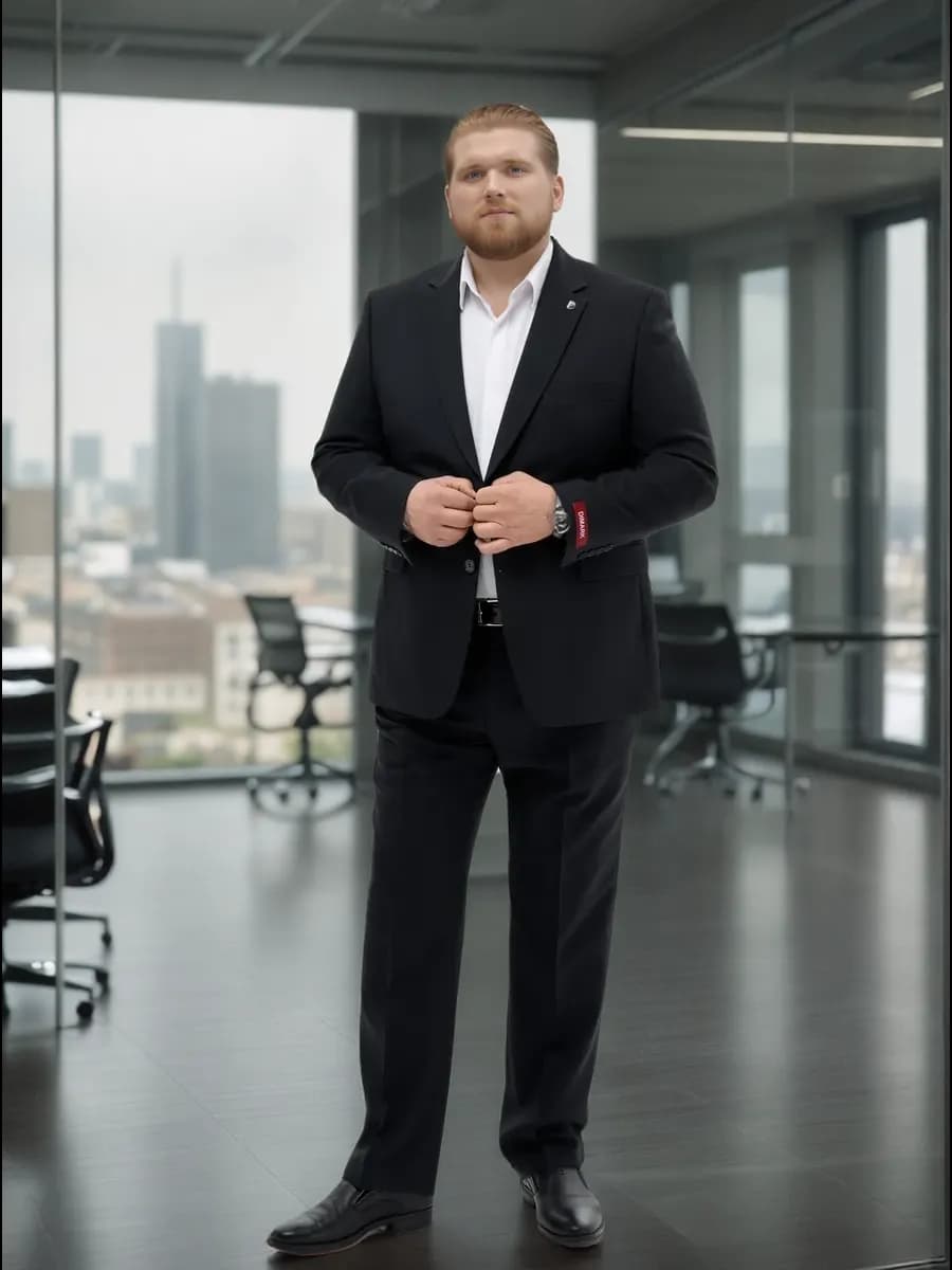 Костюм классический офисный прямого кроя