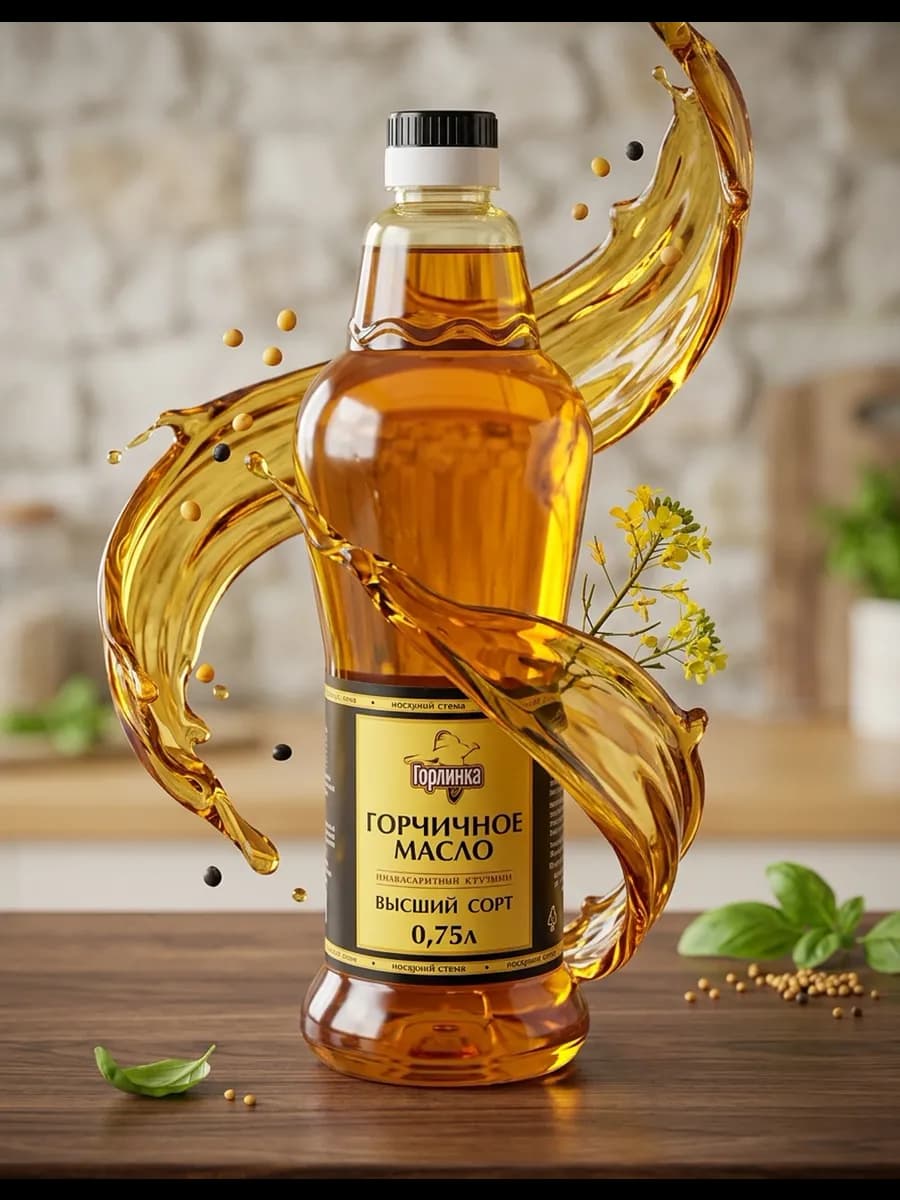 Масло горчичное нерафинированное 0,75л