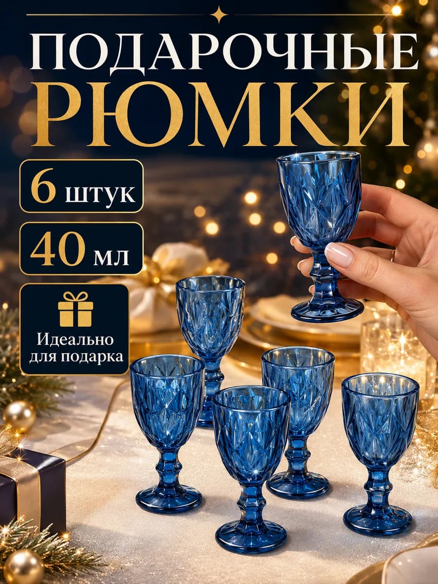 Подарочные Рюмки на ножке для водки