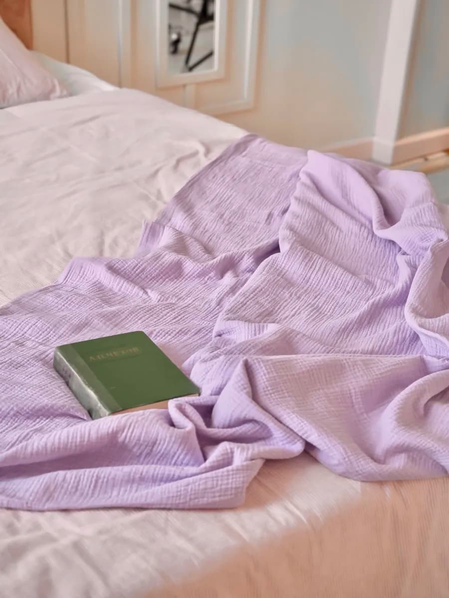 Муслиновый плед детский и для взрослых для дома 130*200см