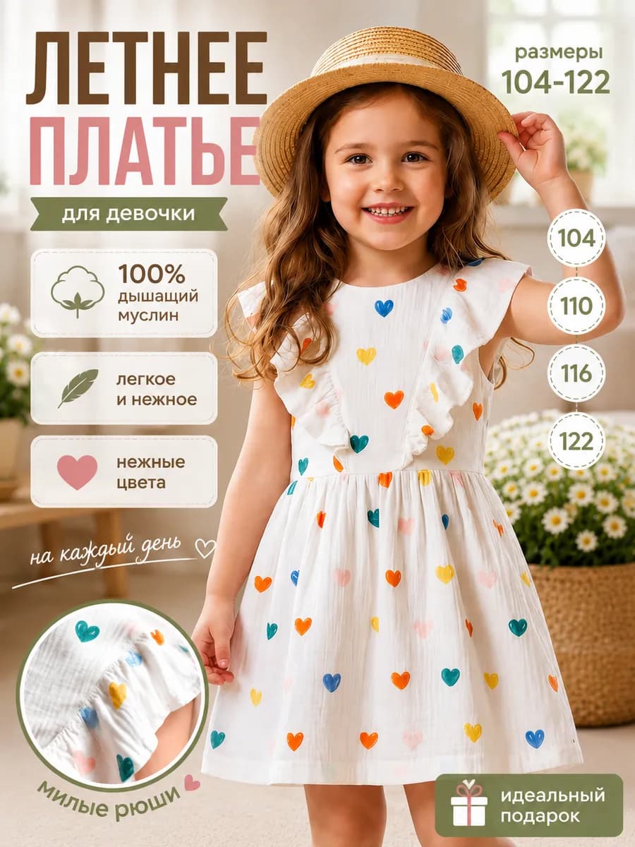 Муслиновое платье летнее