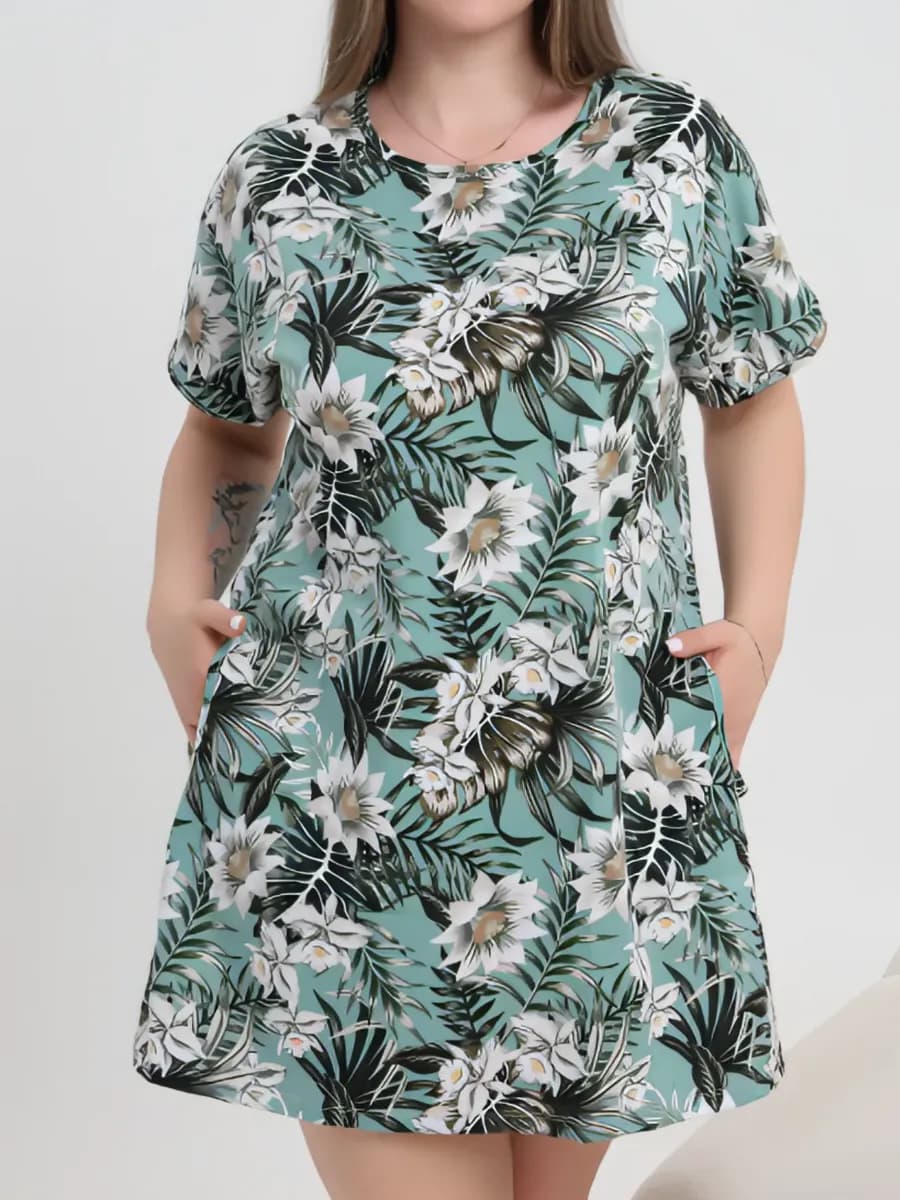 Туника трикотажная домашняя больших размеров