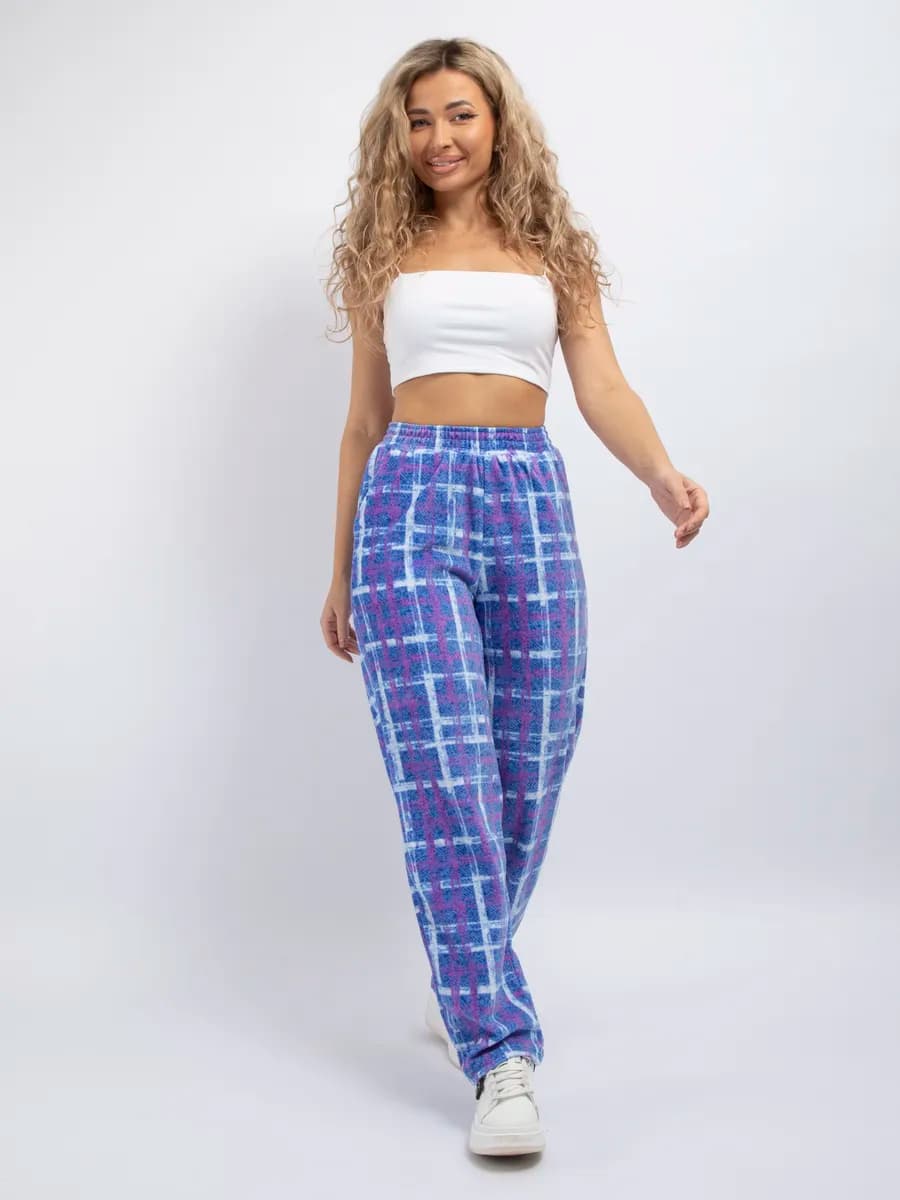 Штаны домашние повседневные теплые на резинке