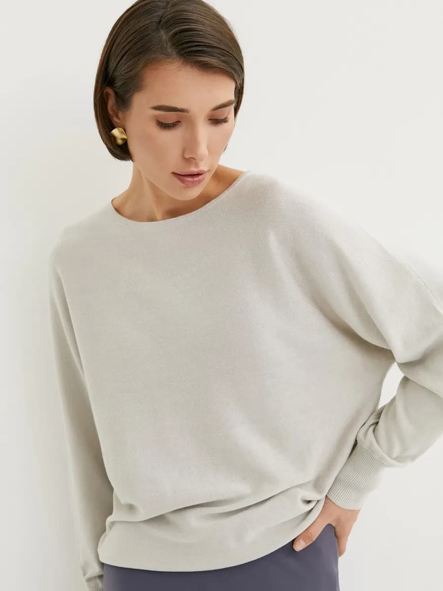 Джемпер женский кофта больших размеров трикотаж