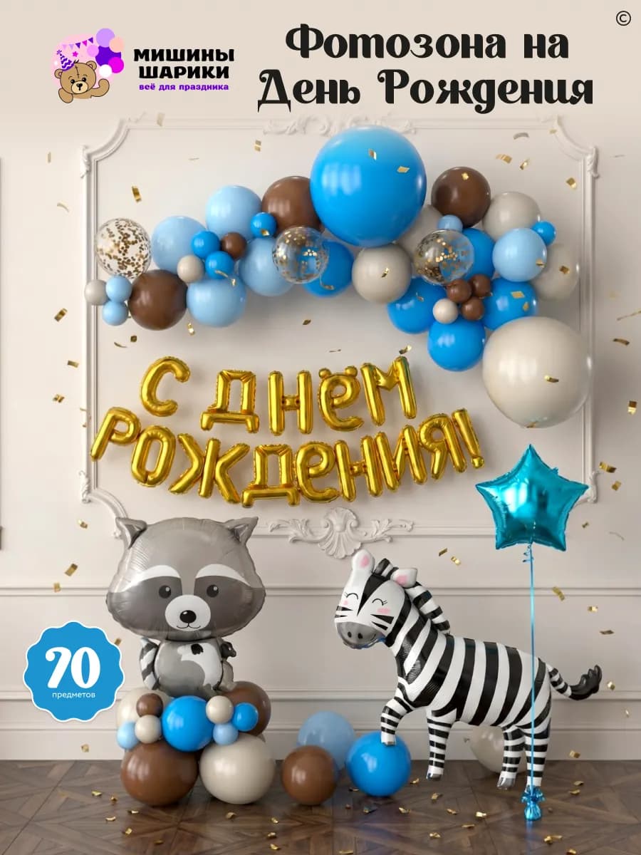 Фотозона из воздушных шаров на день рождения мальчику