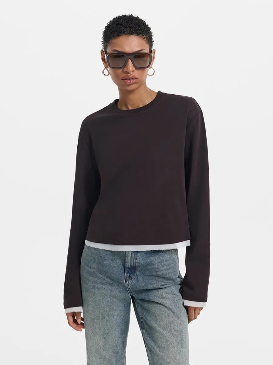 Лонгслив из хлопка - фото 1