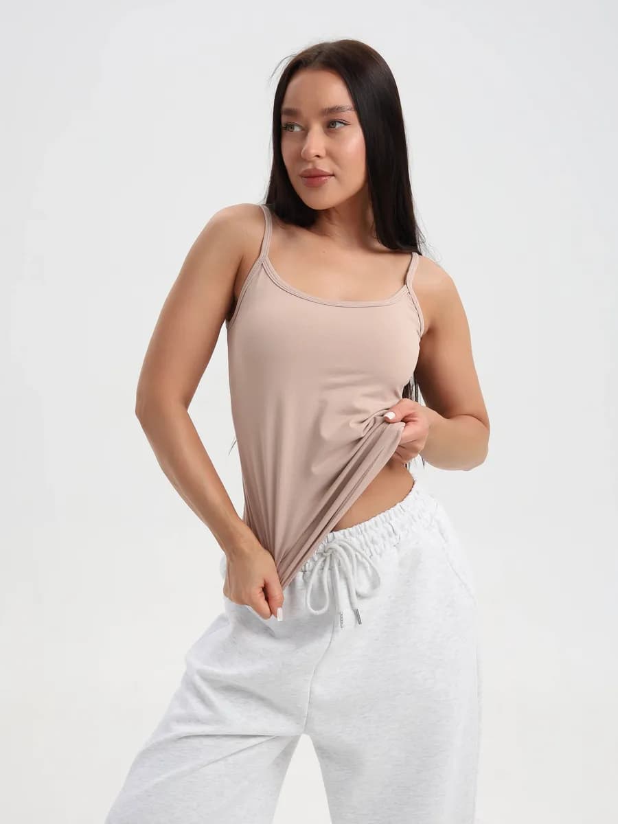 Майка трикотажная на лямках под пиджак