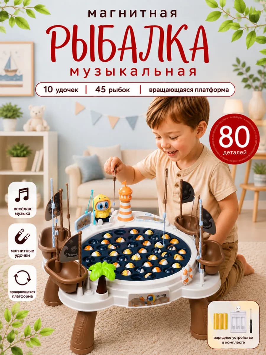 Магнитная рыбалка сортер для детей