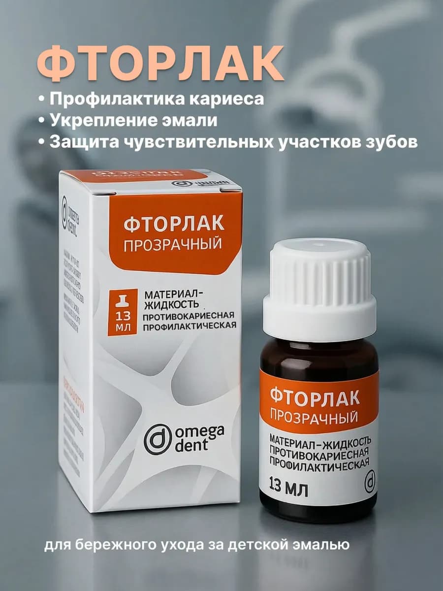 Фторлак прозрачный 13 мл