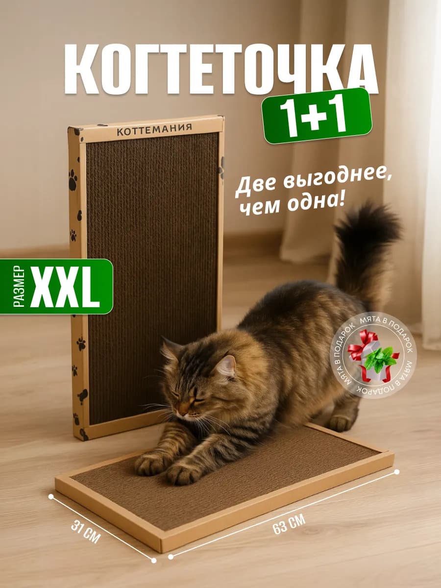 Когтеточки картонные 2 шт для кошек и собакI игрушкиI