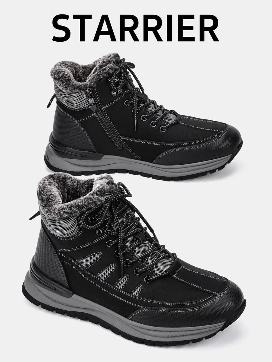 Ботинки зимние берцы с мехом высокие - фото 1