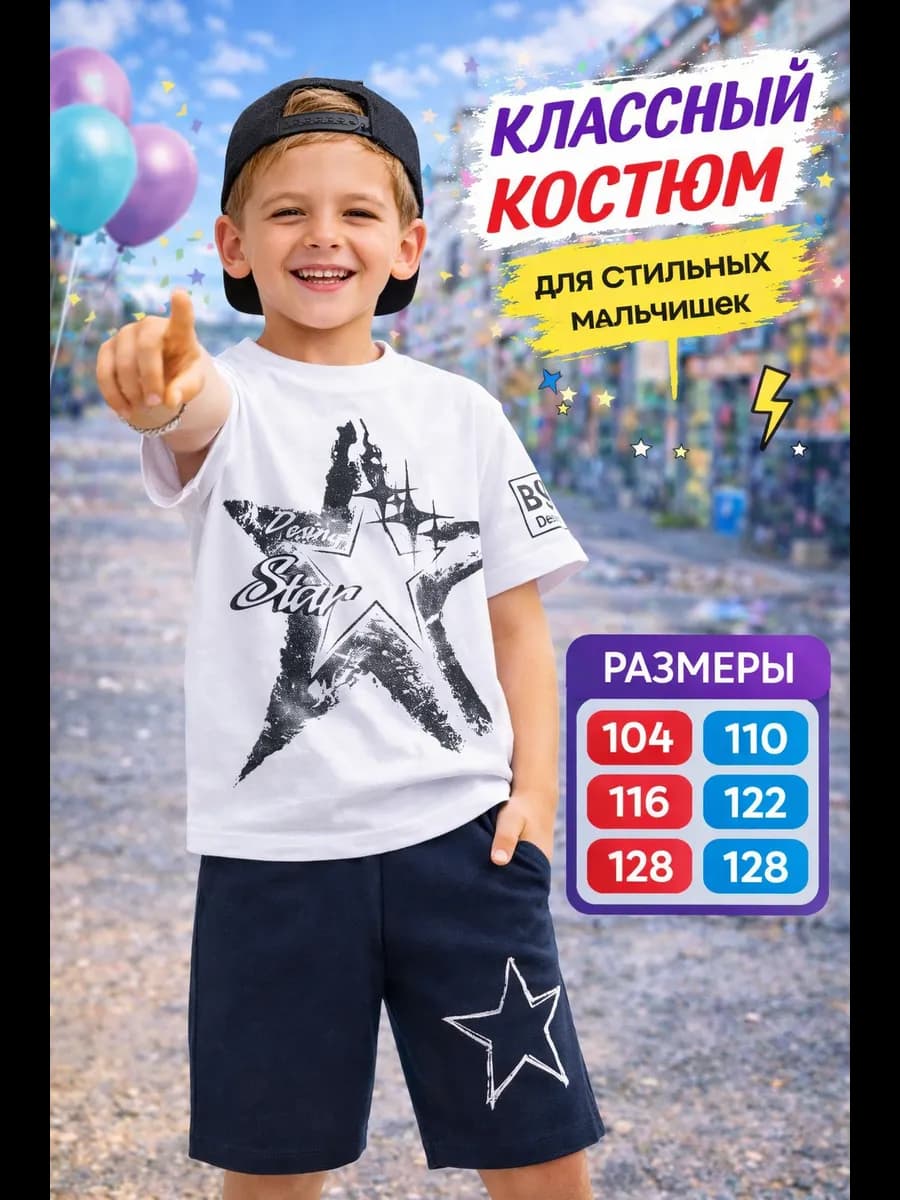 Костюм футболка с шортами
