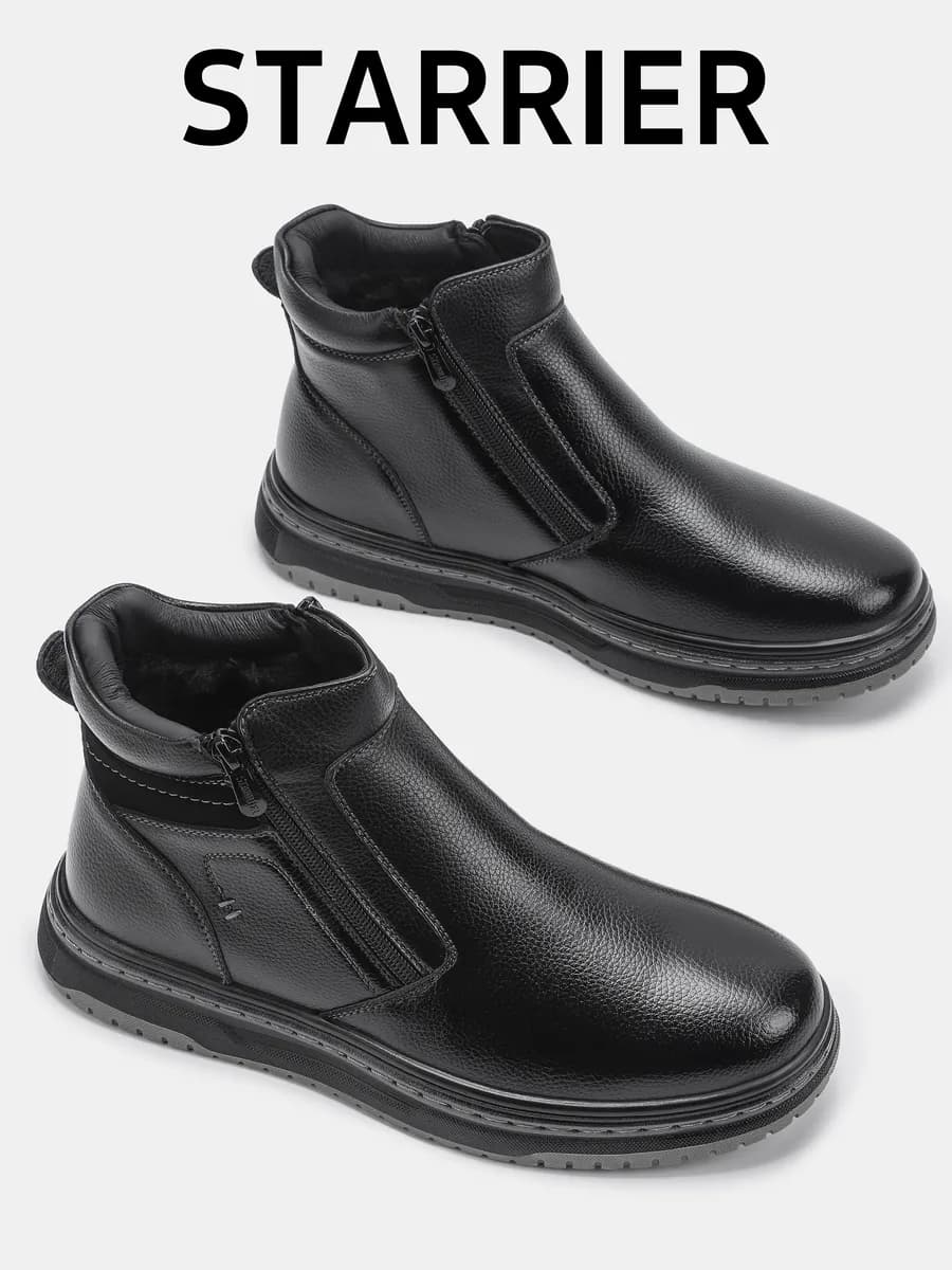 Ботинки зимние с мехом высокие