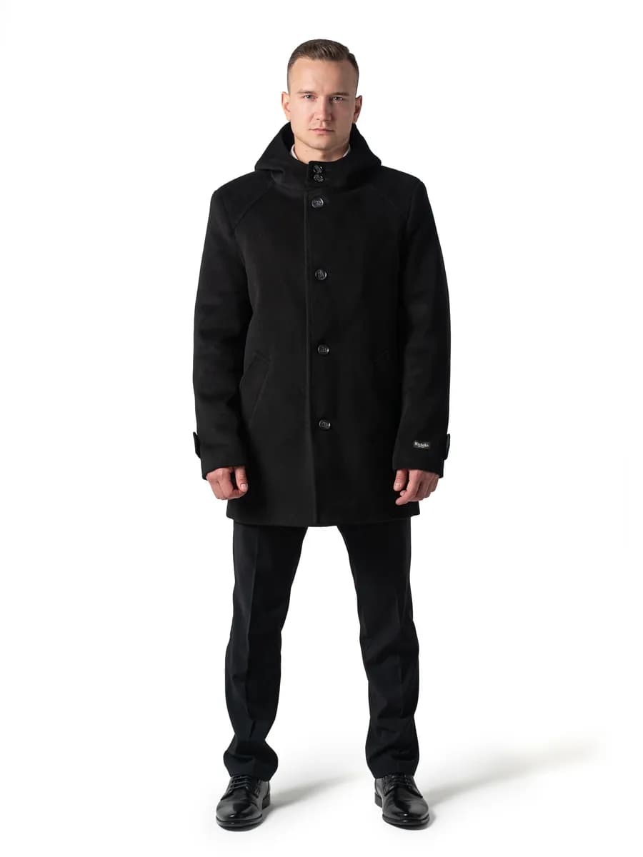 Пальто демисезонное с капюшоном