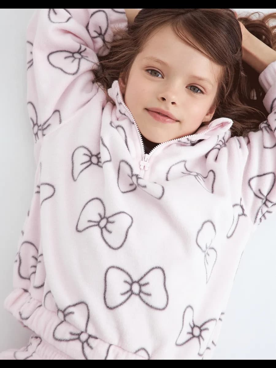 Розовый свитшот oversize из полар-флиса