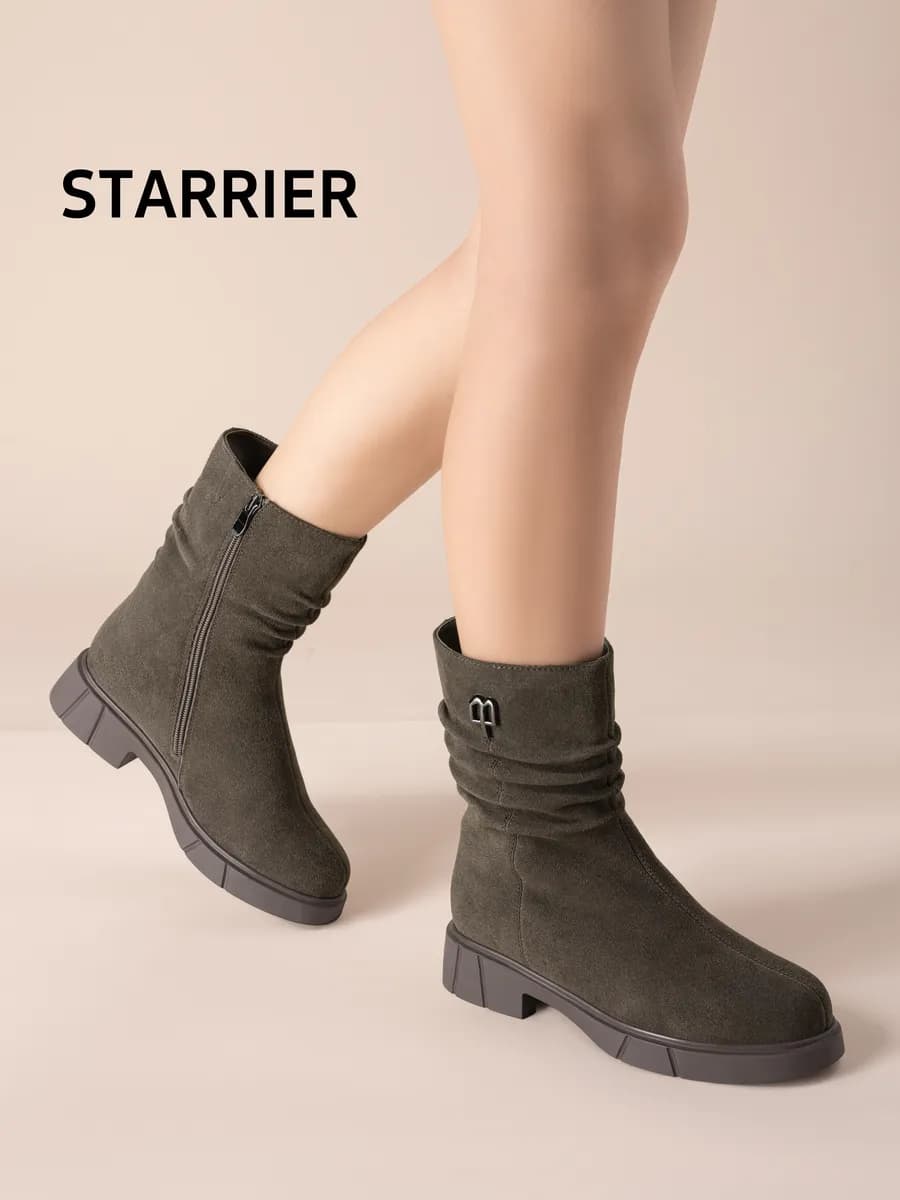 Ботинки зимние натуральная замша