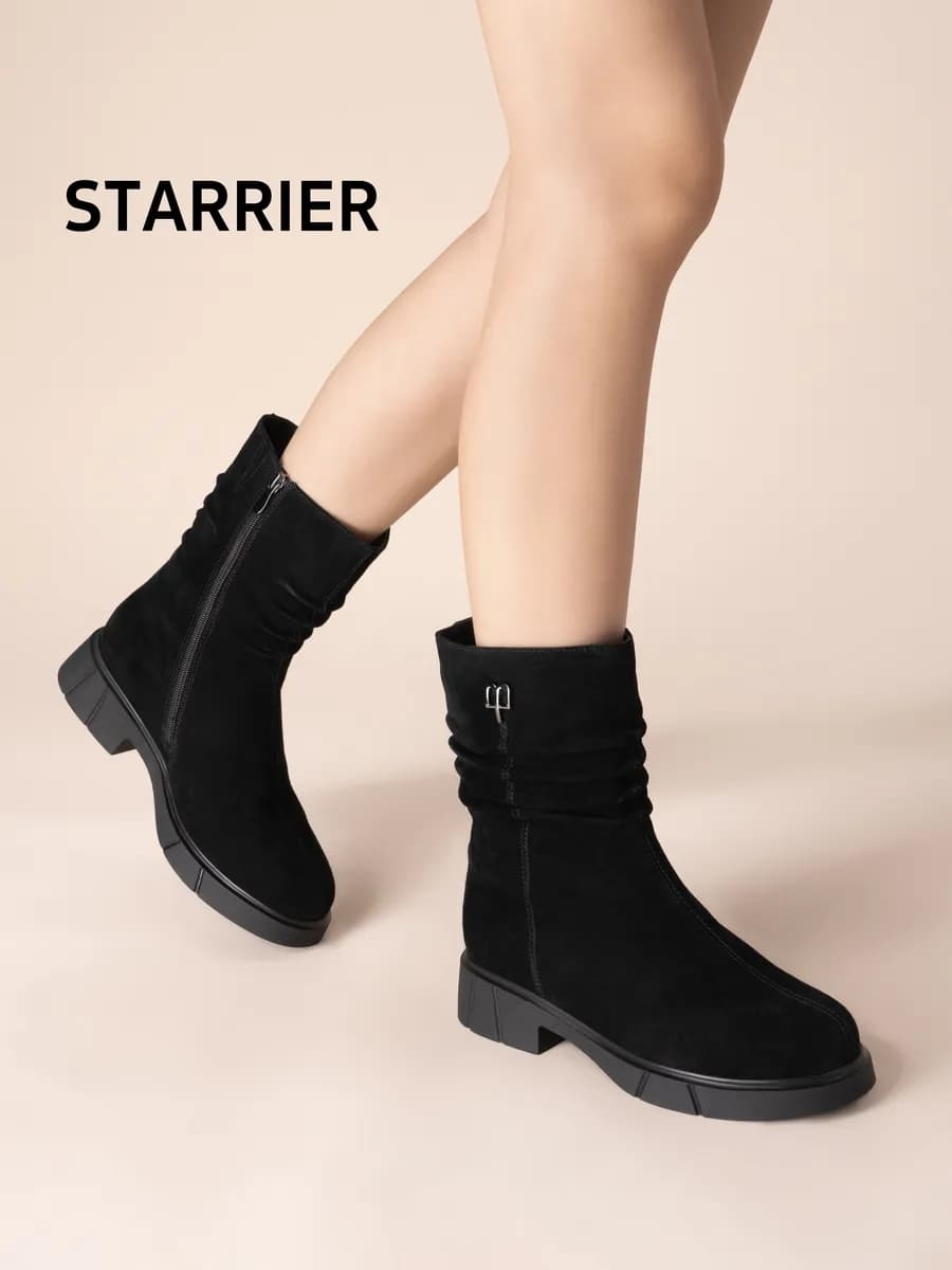 Ботинки зимние натуральная замша