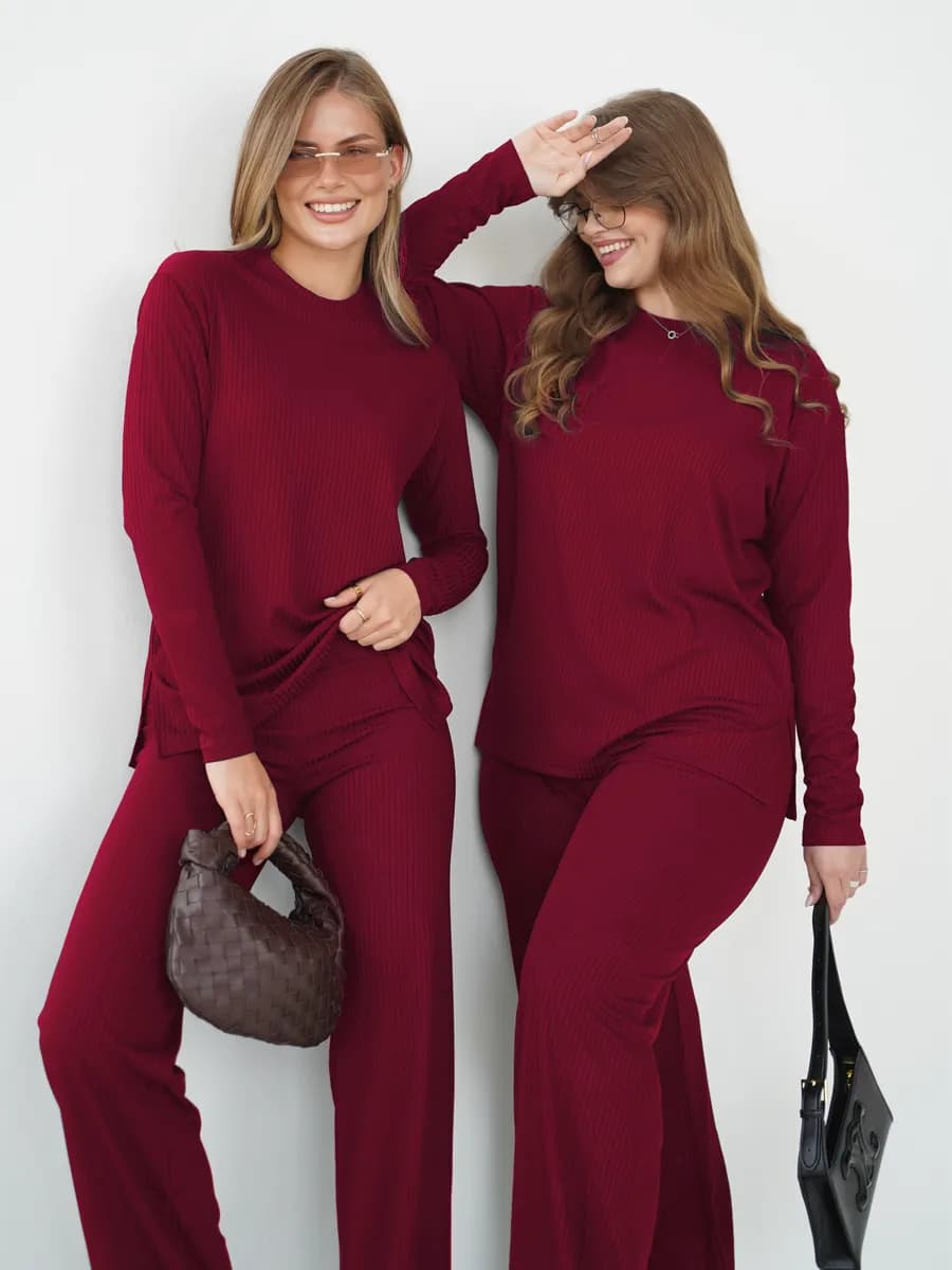 Костюм лапша в рубчик домашний