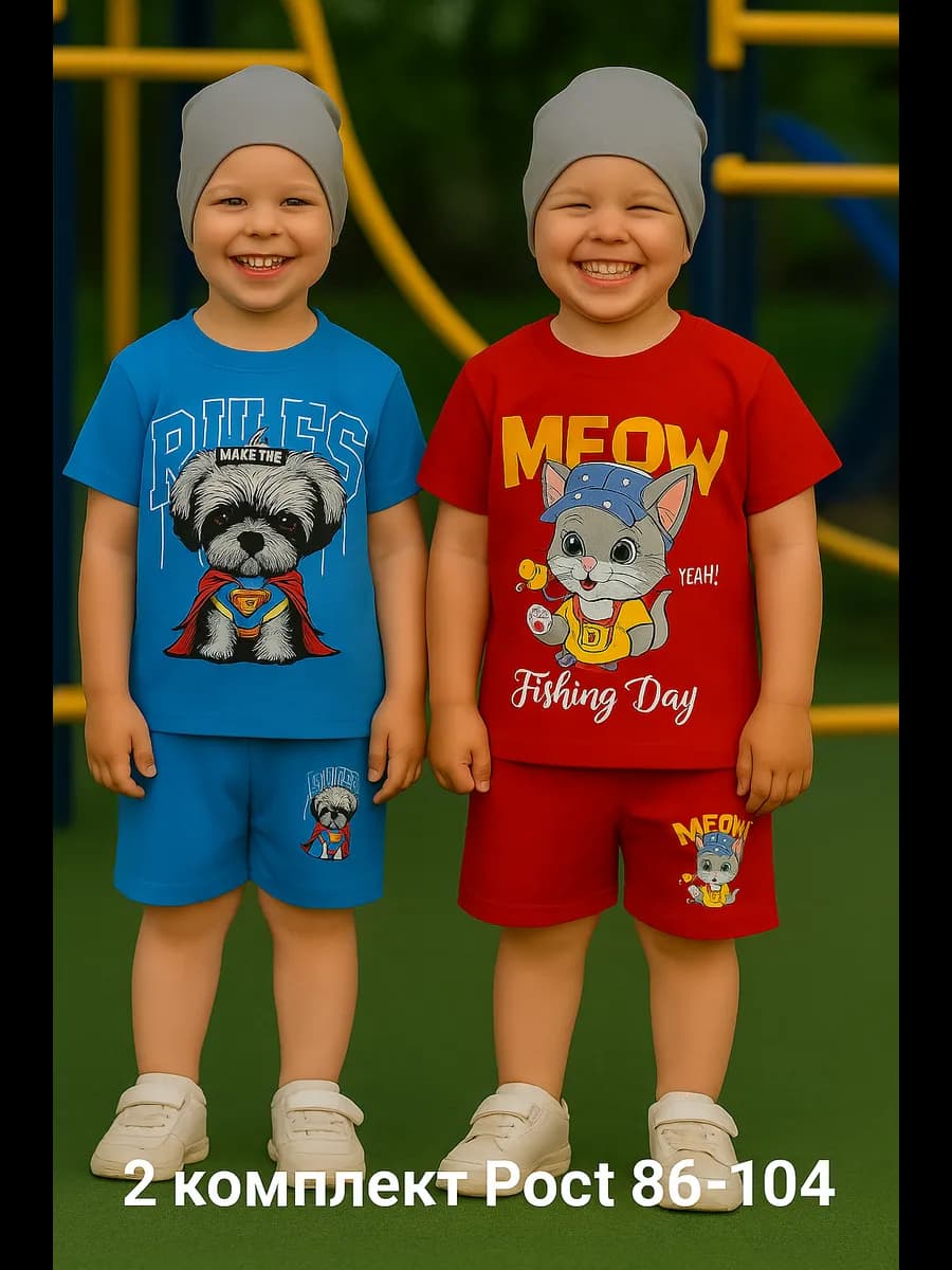 Набор костюмов детских с шортами и футболкой