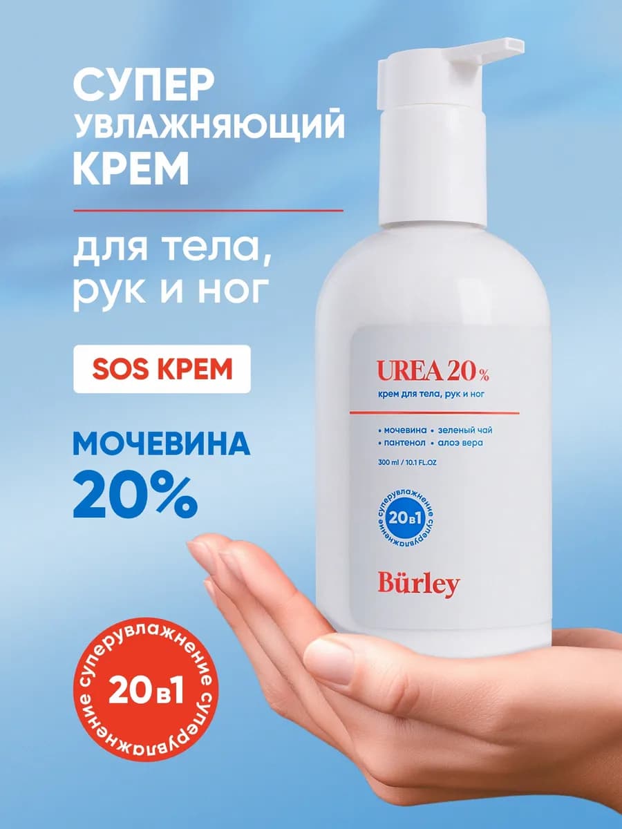 Крем для тела, рук и ног увлажняющий с мочевиной 20%