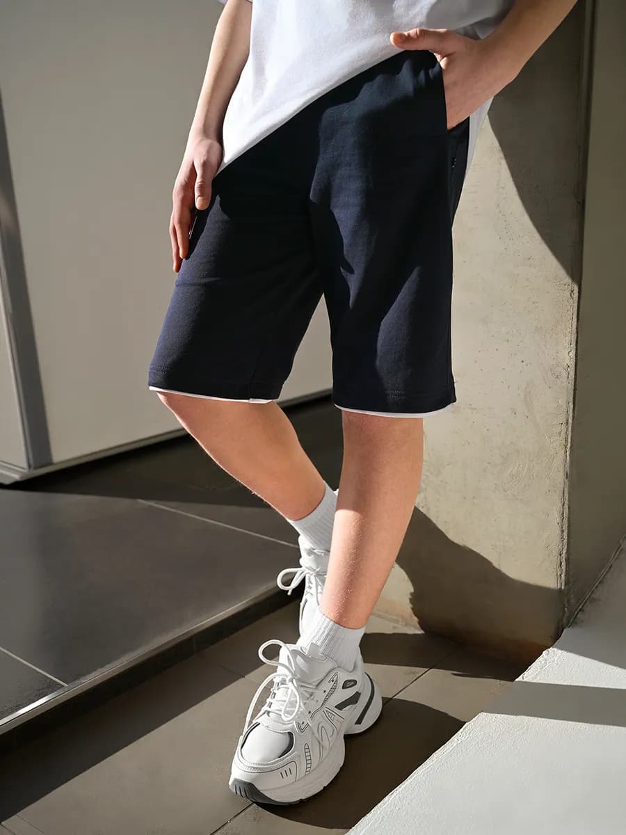 Шорты подростковые хлопковые из футера летние