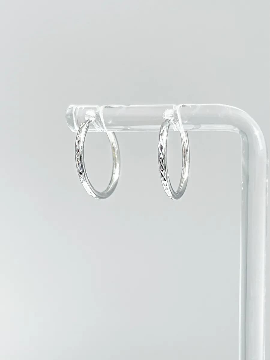 Серьги кольца серебряные 925 пробы