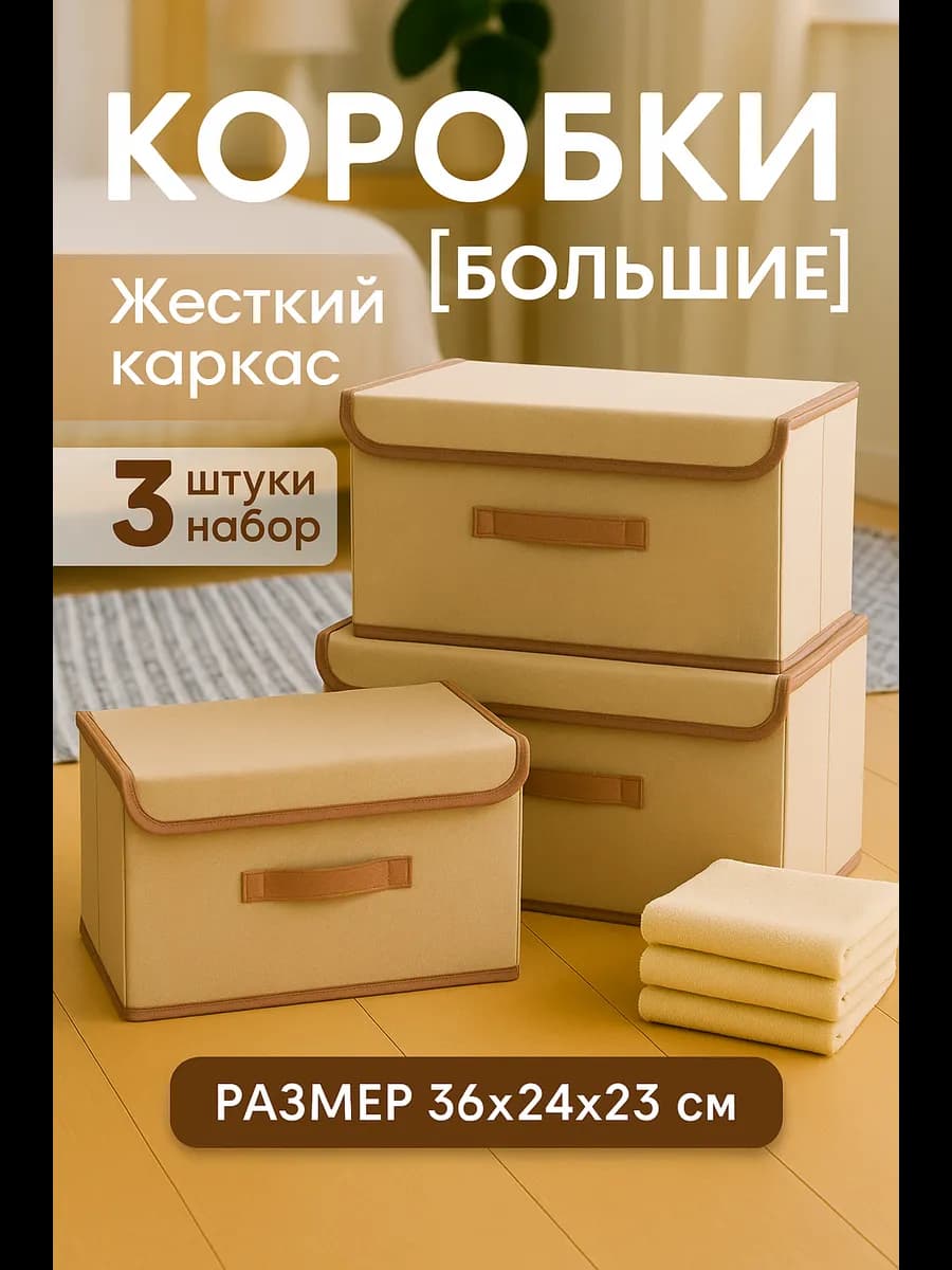 Коробки для хранения с крышкой