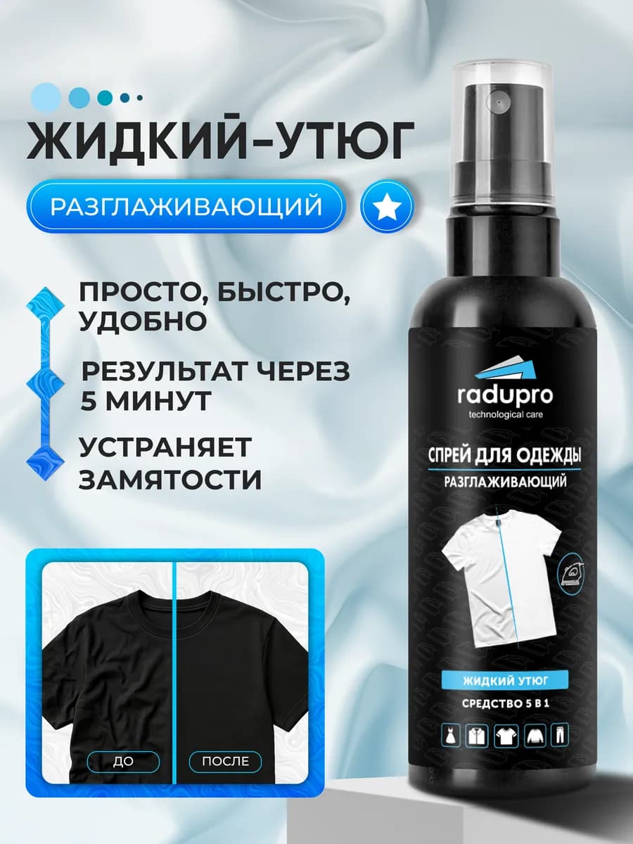Спрей 5в1 для одежды Жидкий утюг