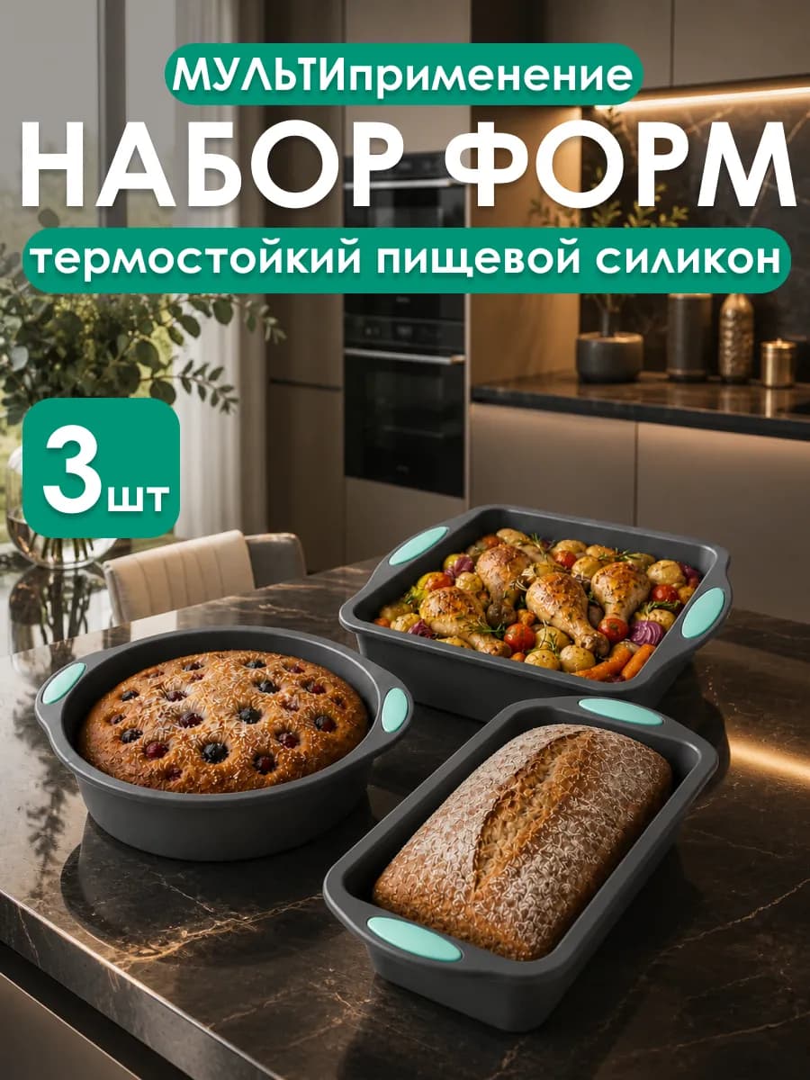 Силиконовые формы для выпечки набор