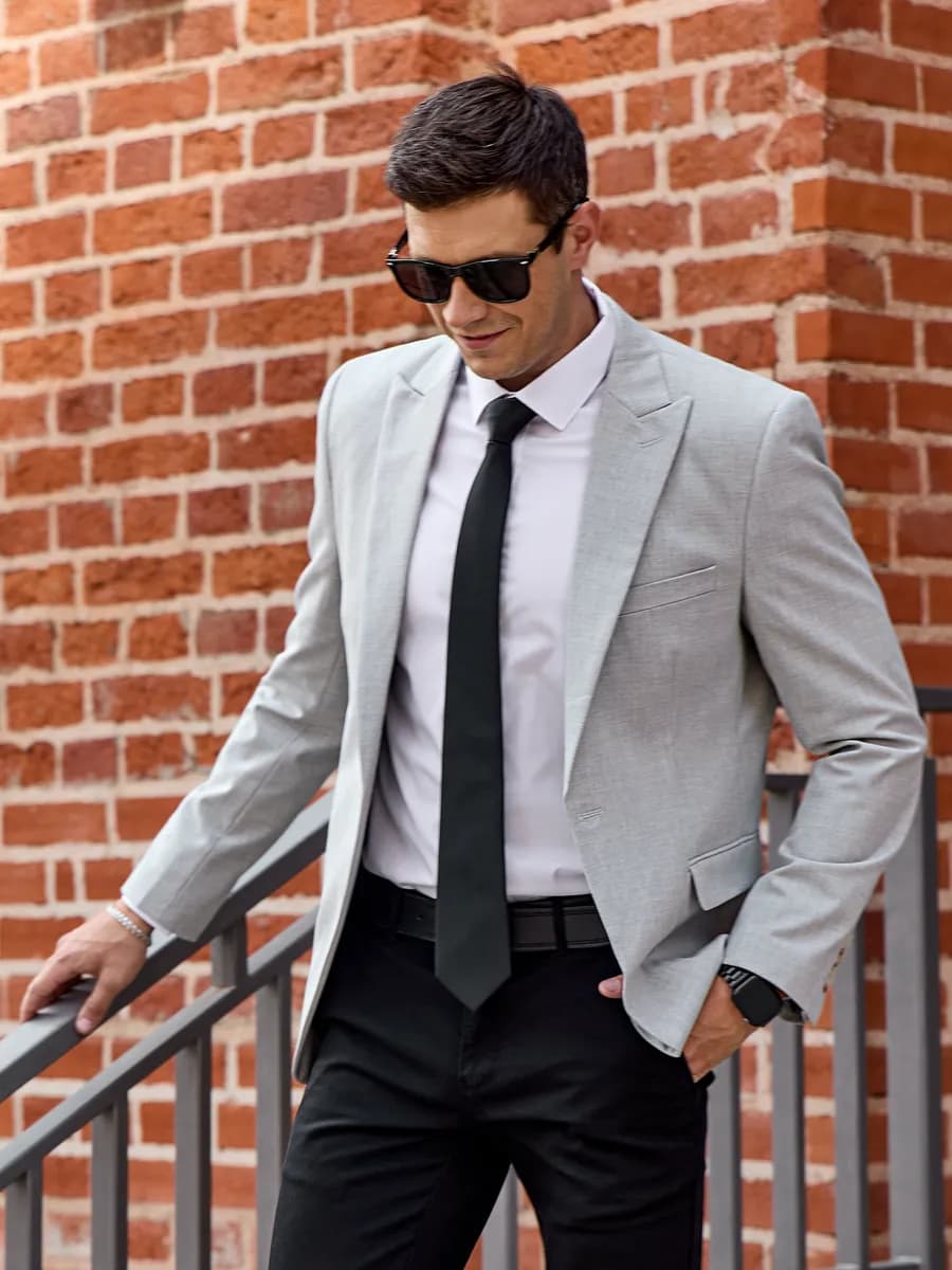 Пиджак повседневный под джинсы приталенный летний - фото 1