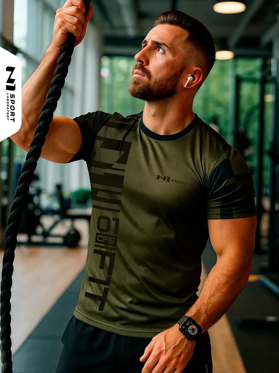 Спортивная футболка для тренировок и фитнеса в зале